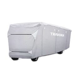 Bild von TRAVORA - Wohnmobil Schutzhülle - wetterfeste Wohnmobilabdeckungen - hochwertige Wohnmobil Abdeckplane - 870 x 235 x 275 cm große Wohnmobil Schutzhülle - sicherer Schutz gegen Staub und Nässe