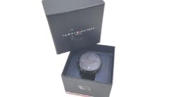 Bild von Tommy Hilfiger Quarz Uhr Herren schwarzes Zifferblatt Chronograph Designer