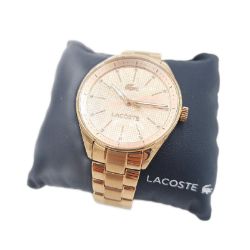 Bild von Lacoste Damen Armbanduhr Analog Quarz Edelstahl Business Rosé Gold Uhr wasserabweisend Glas