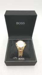 Bild von Hugo Boss Damen Armbanduhr Multizifferblatt Quarz Edelstahl gold Schmuck