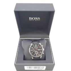 Bild von Hugo Boss Chronograph Armbanduhr Quartz Leder Smartwatch Blau Herren