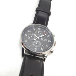 Bild von Hugo Boss Chronograph Armbanduhr Quartz Leder Smartwatch Blau Herren