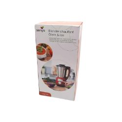 Bild von Senya INOX Blender Cook Ice V3 Suppe Velvety Dampfgaren Crushed Ice Smoothies 1 5L 1400W Rot Schwarz