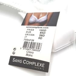 Bild von Sans Complexe Damen Clara 70SAF26 BH Weiß Blanc GCC 85D Bra Women's Underwear Bequem