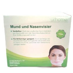 Bild von Urhome Gesichtsvisier Kunststoff Schutzvisier Weiß Universal Face Shield Flüssigkeit Schutz