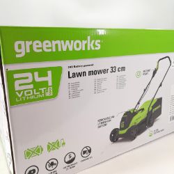 Bild von Greenworks GD24LM33 Akku Rasenmäher bürstenloser Motor Kabellos Leise Kraftvoll