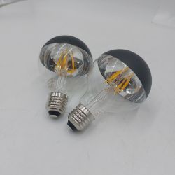 Bild von KOOYWAN Spiegelkopf schwarz G80 E27 LED Glühlampe Filament 6 W 2700K Weiß moderne Beleuchtung