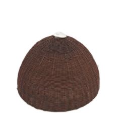 Bild von Jacinthe Hängeleuchte Kugel Rattan Deckenbeleuchtung Wenge 40x16cm E27 60W