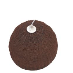 Bild von Jacinthe Hängeleuchte Kugel Rattan Deckenbeleuchtung Wenge 40x16cm E27 60W