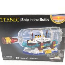 Bild von VPOWER Ideas Titanic Schiff Flaschenbauset Modellschiff RC Display-Ständer Lego 12+ Jahren