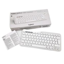 Bild von Logitech K380s Bluetooth Tastatur UK Weiß, Kompakt, drahtlos, schnelle Verbindung, PC Computer