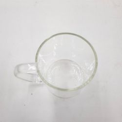 Bild von ComSaf Kaffeetasse 4er Set Glas Henkel 400ml Gläser modern transparent trinken Scherben vermeiden blau rostfrei geschmacksneutral