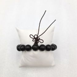 Bild von 12mm Schwarz Holzperlen Armband Tibetischer Buddhismus Männer Frauen Schmuck