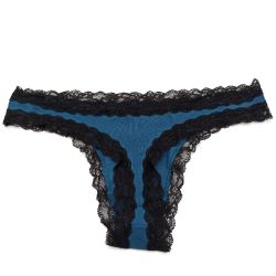 Bild von Iris Lilly Damen Tanga Spitze 7er Pack Baumwolle Unterwäsche Panties Frauen Weiß Rot Blau Schwarz