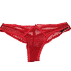 Bild von Iris Lilly Damen Unterwäsche Brazilian Netz 2er Pack Kirschrot 38 sexy