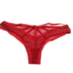 Bild von Iris Lilly Damen Unterwäsche Brazilian Netz 2er Pack Kirschrot 38 sexy