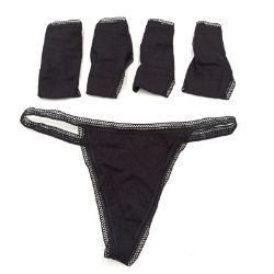 Bild von Iris Lilly Damen G String Unterwäsche 5er Pack Baumwolle Schwarz 36 Panties