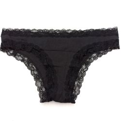 Bild von Iris Lilly Damenwäsche Spitze Baumwolle 7er Pack Schwarz Größe 42 Unterwäsche Shapewear