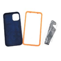 Bild von Uyiton Flüssigsilikonschale 5in1 Set iPhone 12 Coque2 Glas Schutz Hülle