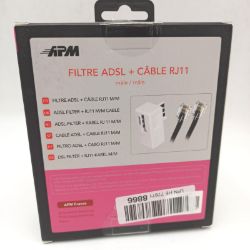 Bild von APM ADSL Kabel Rj11 SteckerStecker Schwarz 5 M Adsl-Filter Weiß Surge