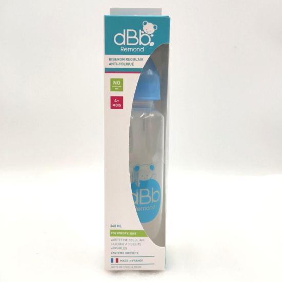 Bild von dBb Remond Régul'Air Varitétine Silikonflasche Blau 360 ml Transluzent Kind Baby Fläschchen