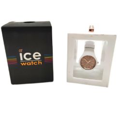 Bild von IceWatch Grösse Small 34 mm Damen Armbanduhr White RoseGold Glitter Silikon Uhr Luxus Fashion