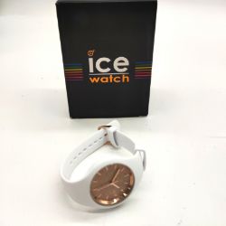 Bild von IceWatch Grösse Small 34 mm Damen Armbanduhr White RoseGold Glitter Silikon Uhr Luxus Fashion