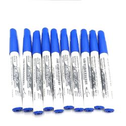 Bild von BIC Velleda Whiteboard Marker, 10er Pack, in Blau, mit Rundspitze, Strichstärke: 1,4 mm, geruchsarm, in kompakter Größe