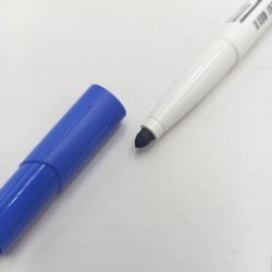 Bild von BIC Velleda Whiteboard Marker, 10er Pack, in Blau, mit Rundspitze, Strichstärke: 1,4 mm, geruchsarm, in kompakter Größe