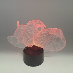 Bild von SISYS 3D Illusion Lampe LED Tischlampe Nachtlicht Optische 3D-Illusionslampen, Tier Design