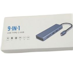 Bild von USB C Hub Adapter 9 in 1 HDMI 4K 3 USB 3 0 2 0 Dual Monitor;Vielseitiger und starker Anschluss