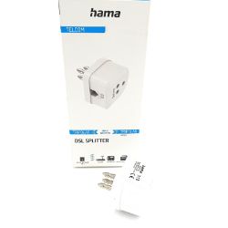 Bild von Hama ADSL Filter dreipoliger Stecker Buchse 6p4c Telefon Zubehör