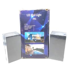 Bild von Bojim 2er Set Led Außenwandleuchte Quadratisch Wasserdicht IP65 GU10 Glühbirne