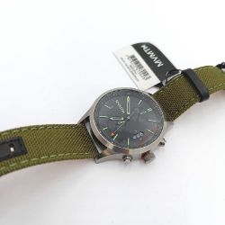 Bild von MVMT Chronograph Uhr grünes Nylonband Herren Sport Trend Militär