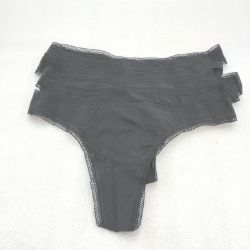 Bild von Iris Lilly Damen Baumwolle Tanga-Unterwäsche 5er-Pack Schwarz 42 Panties Damenunterwäsche