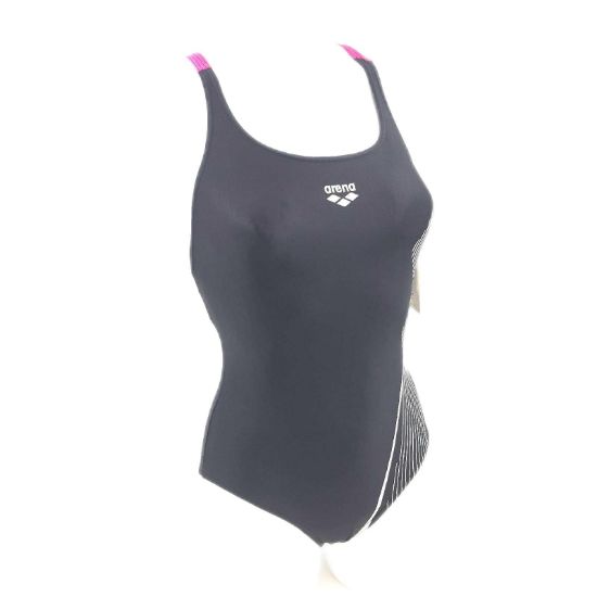 Bild von Arena Swim Pro Back Graphic Badeanzug Frauen Schwarz BlackFreak Rose