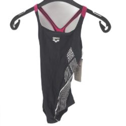 Bild von Arena Swim Pro Back Graphic Badeanzug Frauen Schwarz BlackFreak Rose