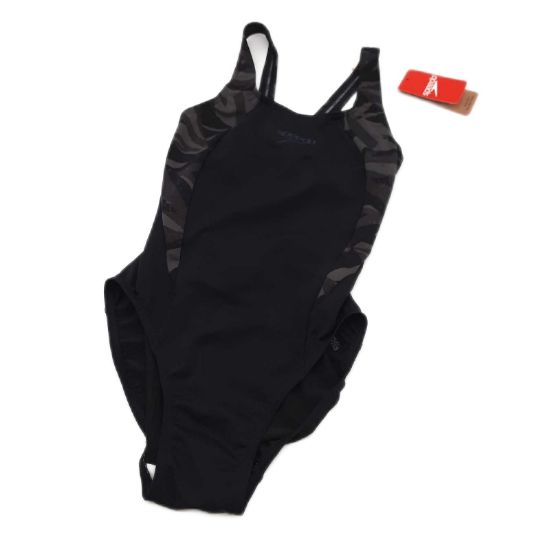 Bild von Speedo Badeanzug Hyperboom Muscleback SchwarzGrau 28 DE 32 Schwimmen