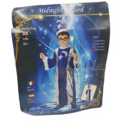 Bild von Merlin Zauberkostüm Kindergröße XL blau silber Karneval Halloween Verkleidung Geschenk Weihnachten 