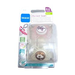 Bild von MAM Perfect Start S187 Schnuller ultraweich rosa 0-2 Monate mit SkinSoft Silikonsauger