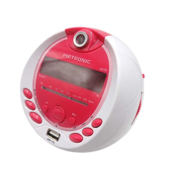 Bild von Metronic Radiowecker MP3 USB Projektion Kinder Tragbar Weiß Violett