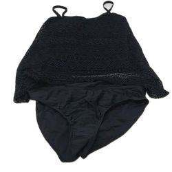 Bild von BLENCOT Damen Tankini Badeanzug Rundhalsausschnitt Rüsche Größe 26-46 Bademode Schwimmanzug