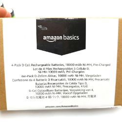 Bild von Amazon Basics Wiederaufladbare Batterien D Cell 10000 mAh 4er Pack Visuell HQ