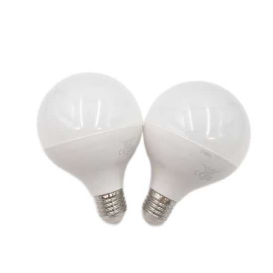 Bild von Amazon Basics LED Gluehbirnen 2er Set Kugelform G93 Edison Sockel Schraube E27 Helligkeit Energiesparlampe