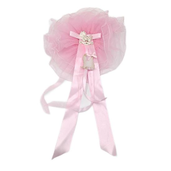 Bild von Mareli Baby Mädchen Geburt Rosette willkommen Geschenk Rosa Schleife Tüll Haarband