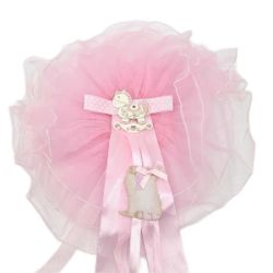 Bild von Mareli Baby Mädchen Geburt Rosette willkommen Geschenk Rosa Schleife Tüll Haarband