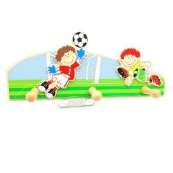 Bild von Inware 34080f Kinder Garderobeaus Holz Fußball Organizer Wandhaken Sozialraum