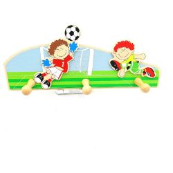 Bild von Inware 34080f Kinder Garderobeaus Holz Fußball Organizer Wandhaken Sozialraum