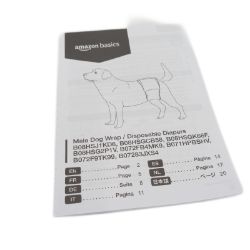 Bild von AmazonBasics Hundewickel Rüden X-Klein Packung 30 Trainingsschutz für Hunde Jungen Windeln