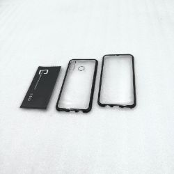 Bild von Yichxu Huawei P30 Lite Magnet Adsorption Handyhülle 360 Grad Gehärtetes Glas Schutzhülle, Schwarz